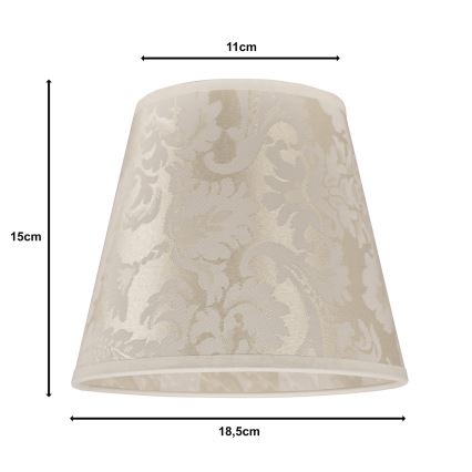 Duolla - Pantalla para lámpara de mesa SOFIA XS E14 diá. 18,5 cm beige