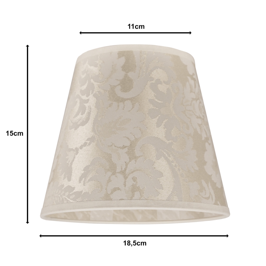Duolla - Pantalla para lámpara de mesa SOFIA XS E14 diá. 18,5 cm beige