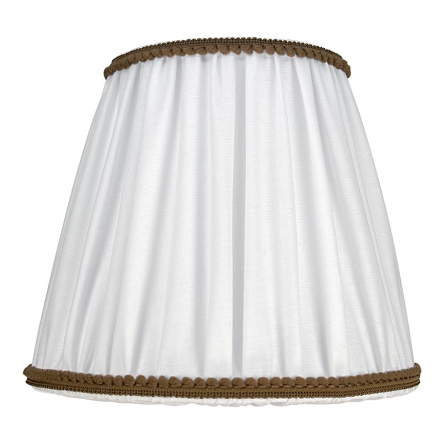 Duolla - Pantalla para lámpara de mesa y de pie E27 diá. 18,5 cm blanco/marrón