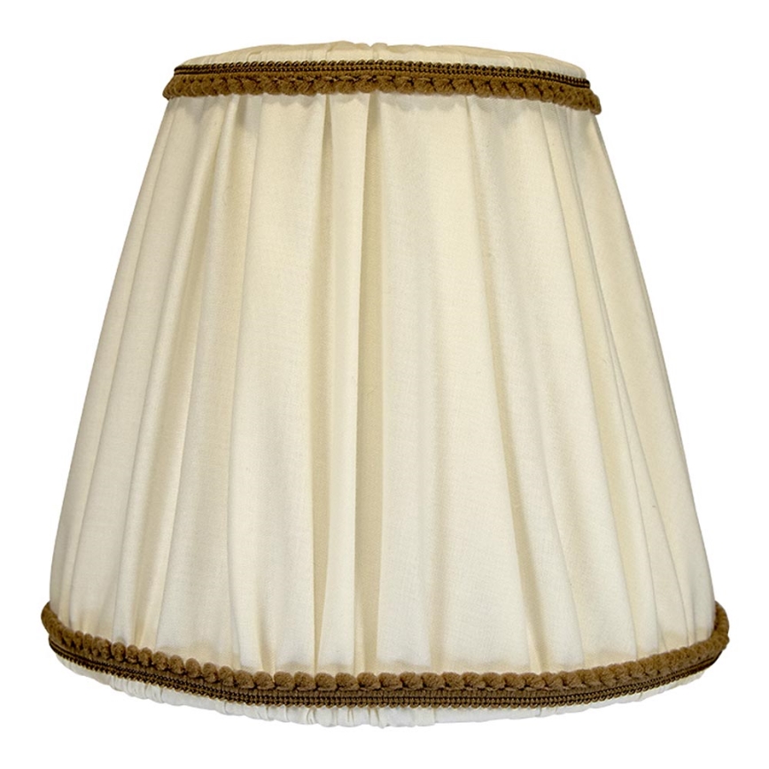 Duolla - Pantalla para lámpara de mesa y de pie E27 diá. 18,5 cm color crema/marrón