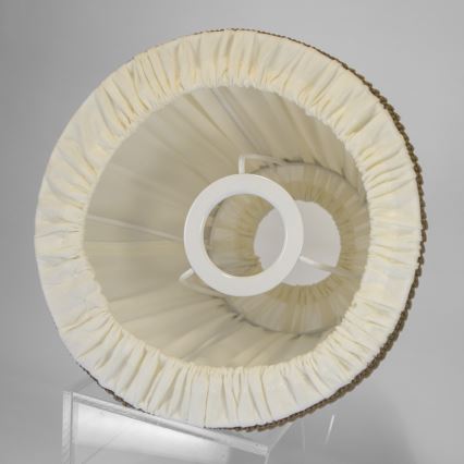 Duolla - Pantalla para lámpara de mesa y de pie E27 diá. 18,5 cm color crema/marrón