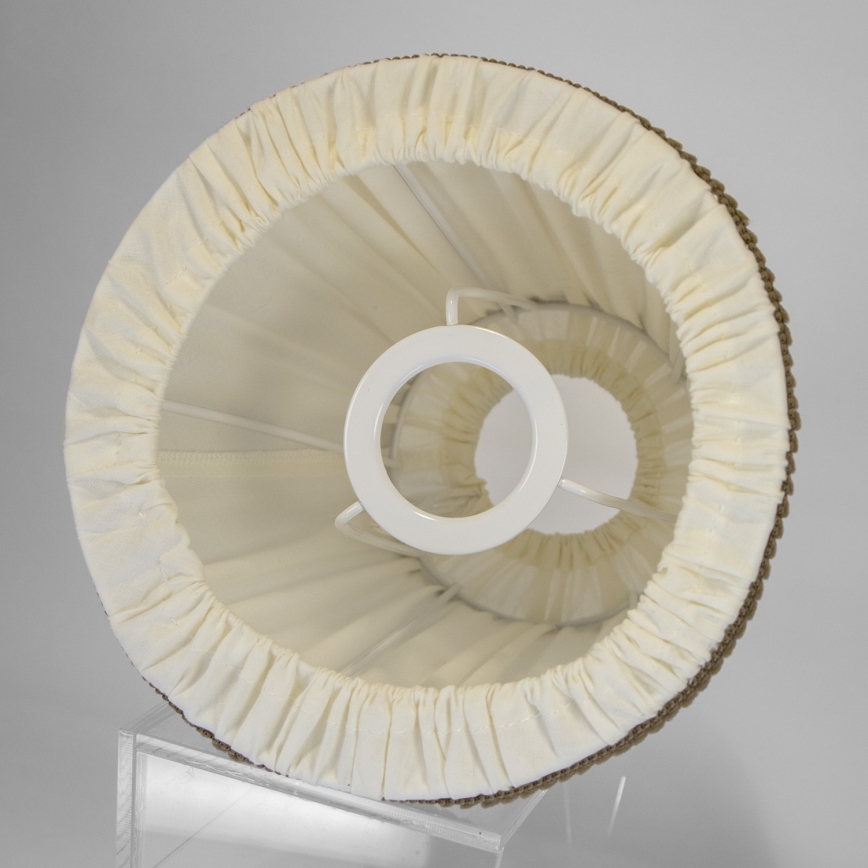 Duolla - Pantalla para lámpara de mesa y de pie E27 diá. 18,5 cm color crema/marrón