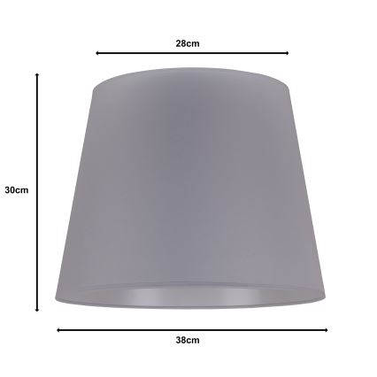 Duolla - Pantalla para lámpara de pie CLASSIC L E27 diá. 38 cm gris