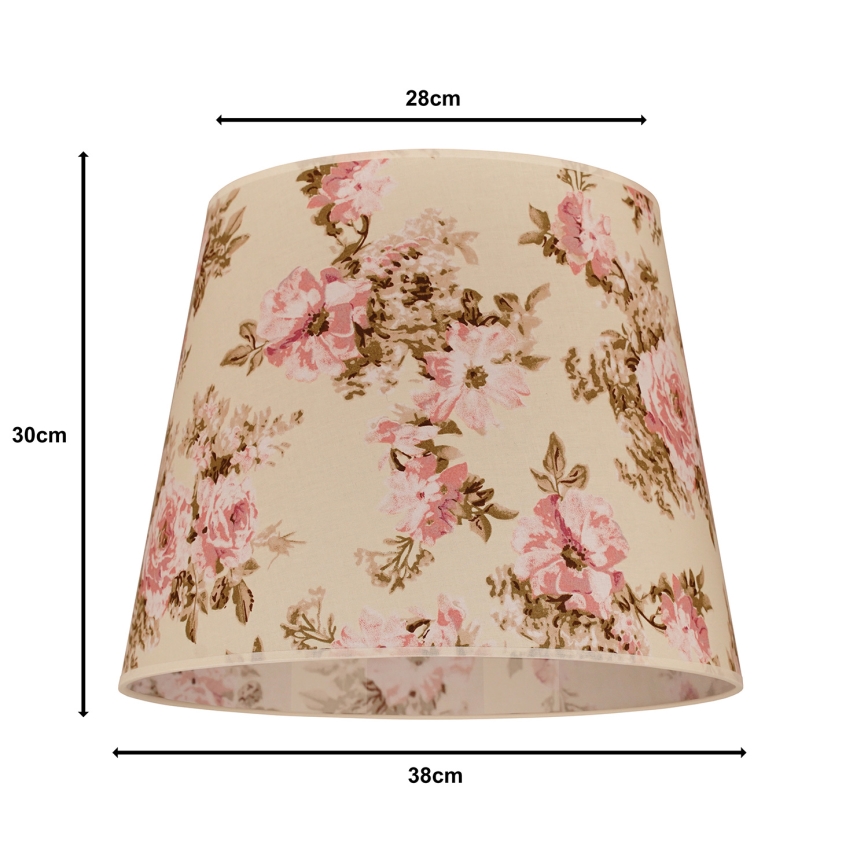 Duolla - Pantalla para lámpara de pie CLASSIC L E27 diá. 38 cm rosa