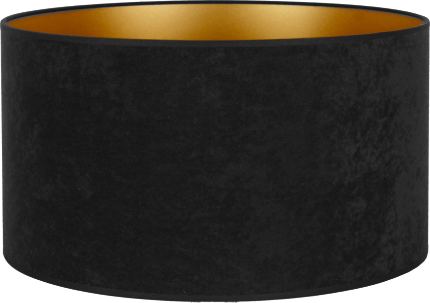 Duolla - Pantalla para lámpara de pie VELVET E27 diá. 35 cm negro/dorado