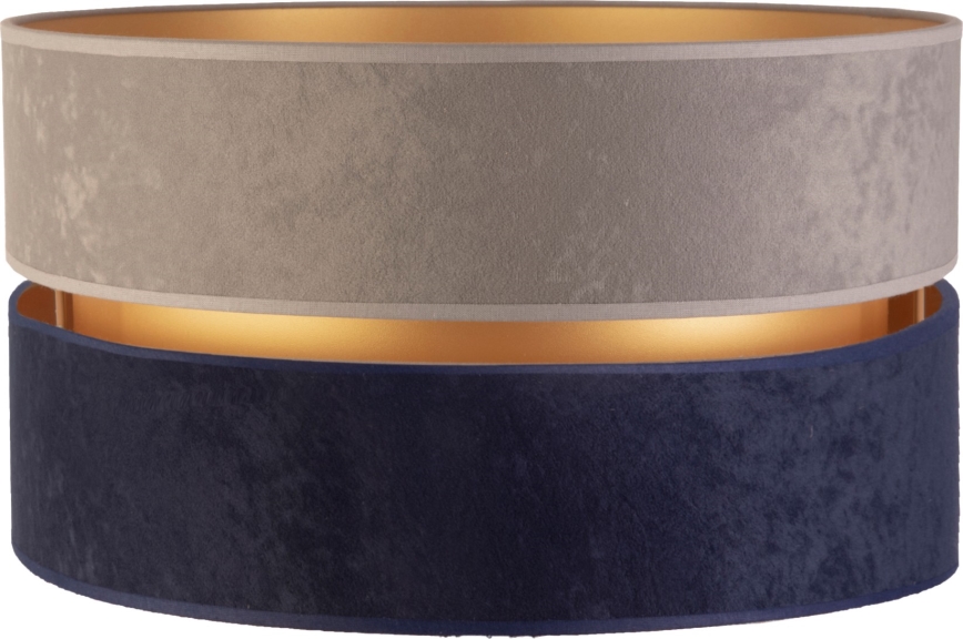 Duolla - Pantalla universal DUO E27 diá. 40 cm gris/azul/dorado