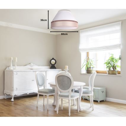 Duolla - Plafón AVIGNON 3xE27/15W/230V diá. 60 cm blanco/beige