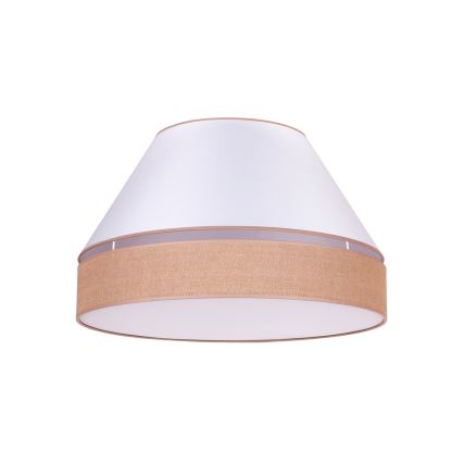 Duolla - Plafón AVIGNON 3xE27/15W/230V diá. 60 cm blanco/marrón