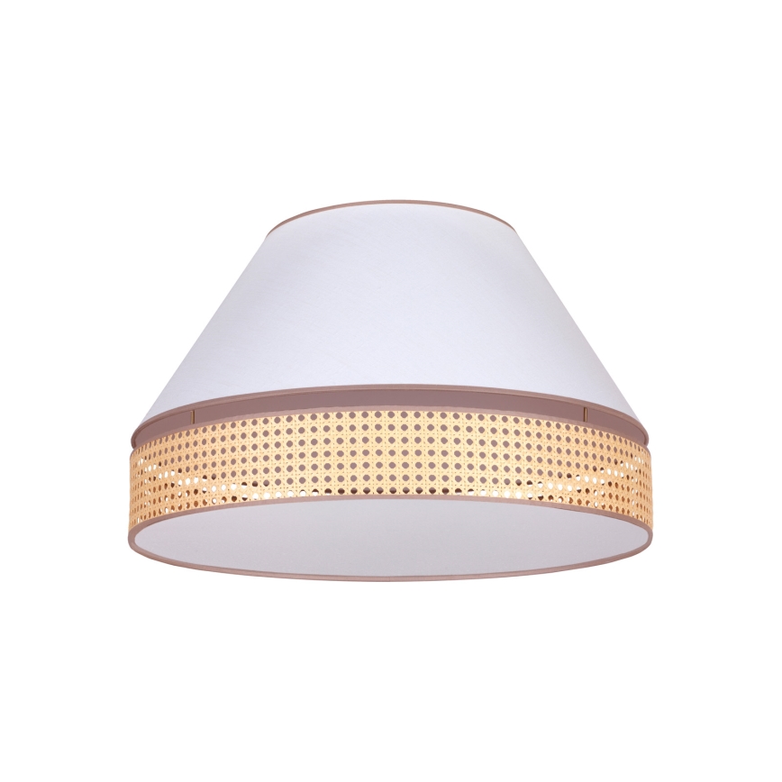 Duolla - Plafón AVIGNON 3xE27/15W/230V diá. 60 cm blanco/ratán