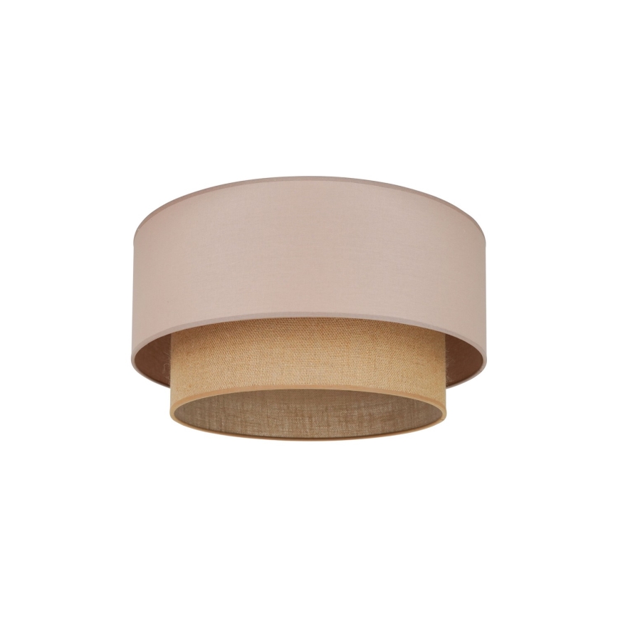 Duolla - Plafón BOHO 1xE27/15W/230V diá. 45 cm beige/marrón