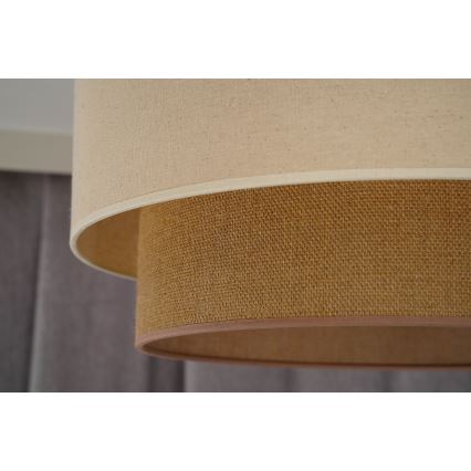 Duolla - Plafón BOHO 1xE27/15W/230V diá. 45 cm beige/marrón