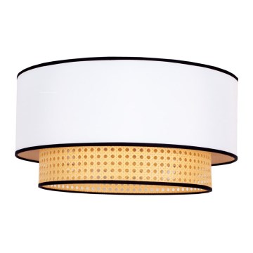 Duolla - Plafón BOHO 1xE27/15W/230V diá. 45 cm blanco/ratán