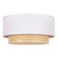 Duolla - Plafón BOHO 1xE27/15W/230V diá. 45 cm color crema/ratán