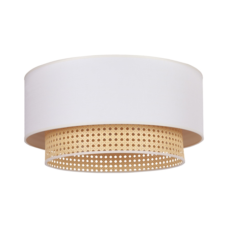 Duolla - Plafón BOHO 3xE27/15W/230V diá. 60 cm color crema/ratán