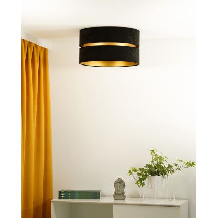 Duolla - Plafón DUO 1xE27/40W/230V diá. 40 cm negro/dorado
