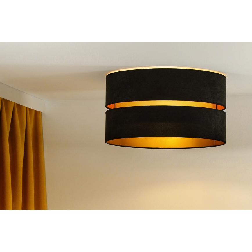 Duolla - Plafón DUO 1xE27/40W/230V diá. 40 cm negro/dorado