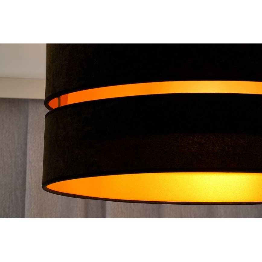 Duolla - Plafón DUO 1xE27/40W/230V diá. 40 cm negro/dorado