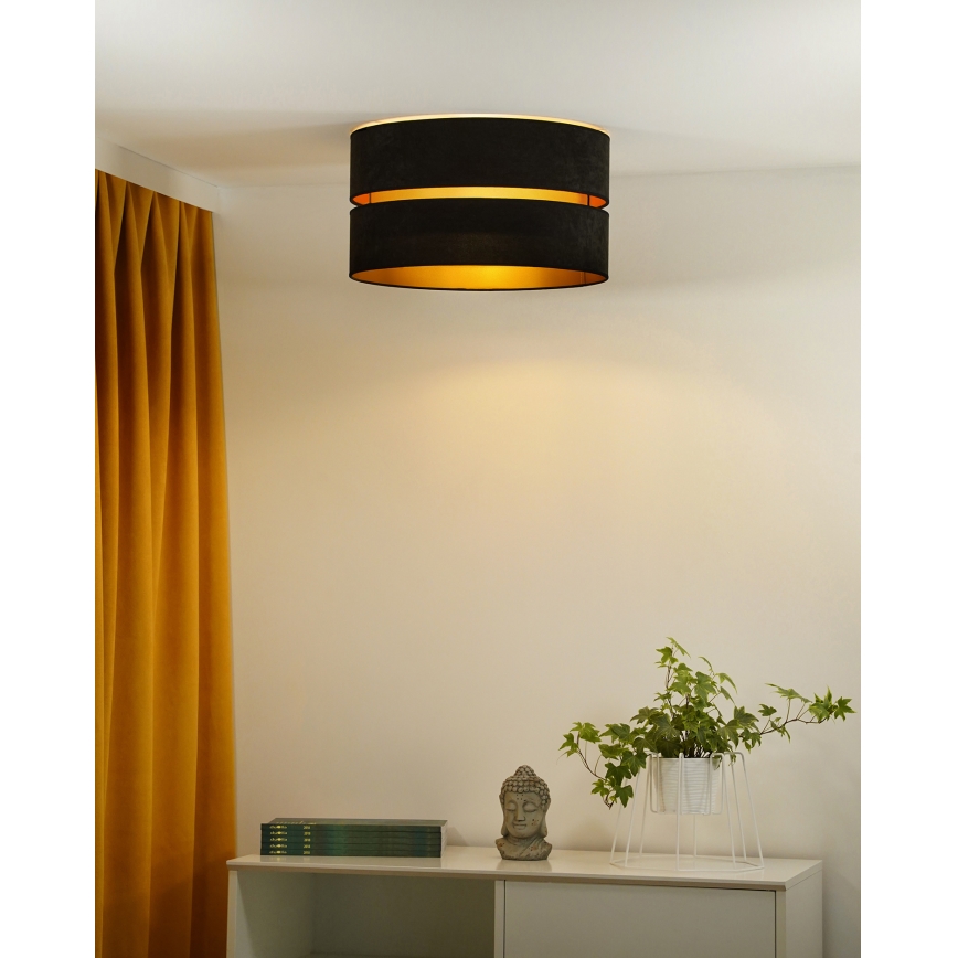 Duolla - Plafón DUO 1xE27/40W/230V diá. 40 cm negro/dorado