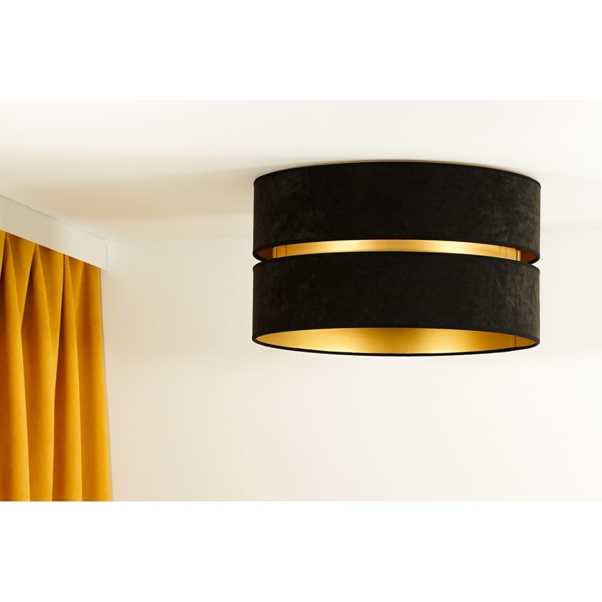Duolla - Plafón DUO 1xE27/40W/230V diá. 40 cm negro/dorado