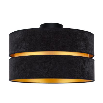Duolla - Plafón DUO 1xE27/40W/230V diá. 40 cm negro/dorado