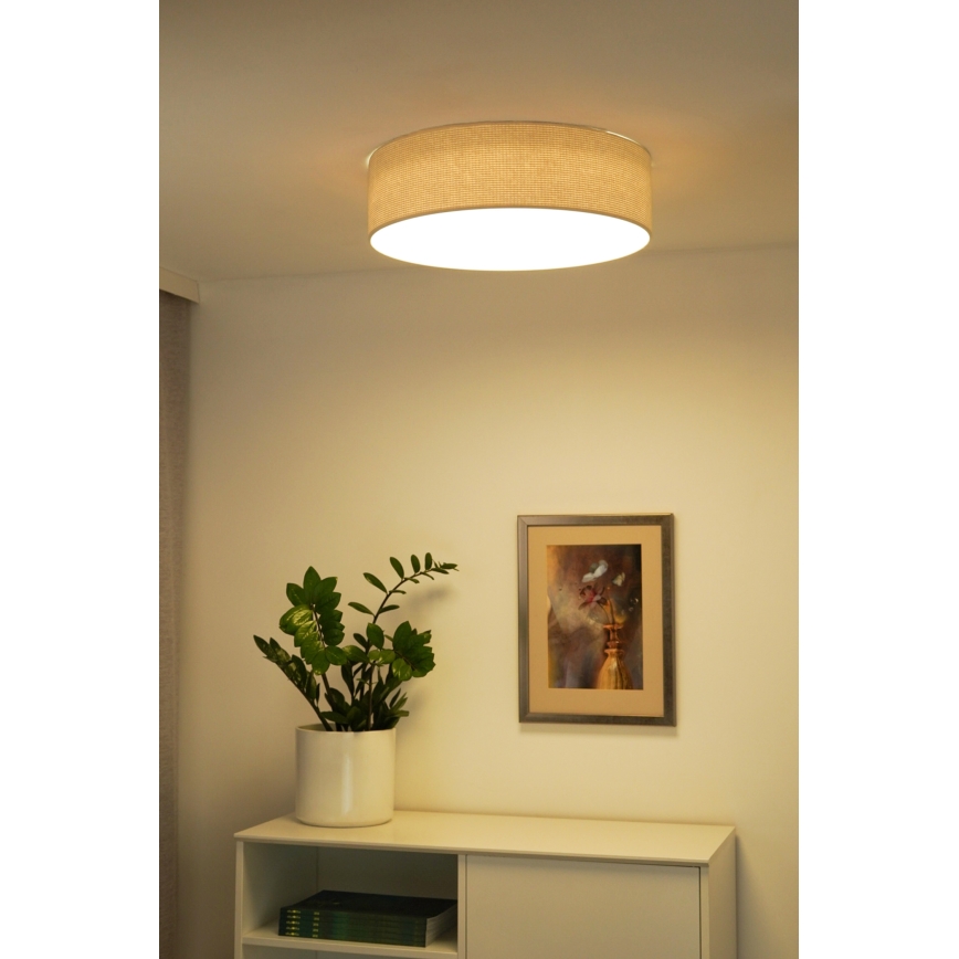 Duolla - Plafón LED CORTINA LED/26W/230V diá. 30 cm 4000K color crema