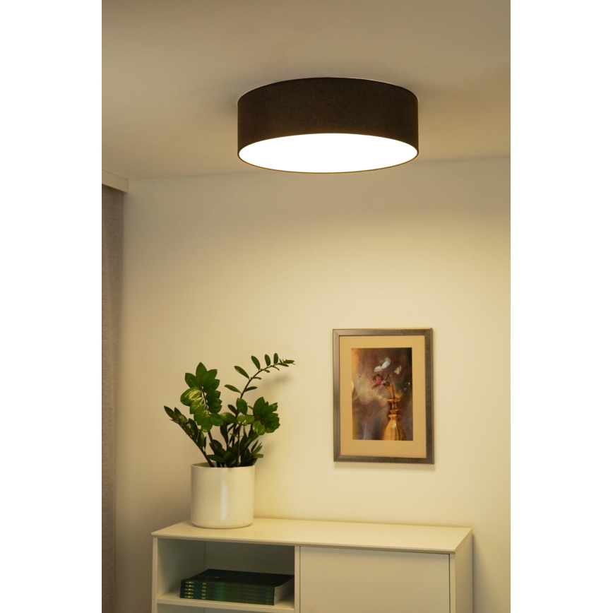 Duolla - Plafón LED CORTINA LED/26W/230V diá. 30 cm 4000K marrón