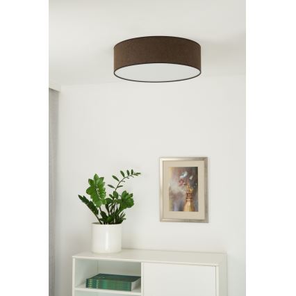 Duolla - Plafón LED CORTINA LED/26W/230V diá. 30 cm 4000K marrón
