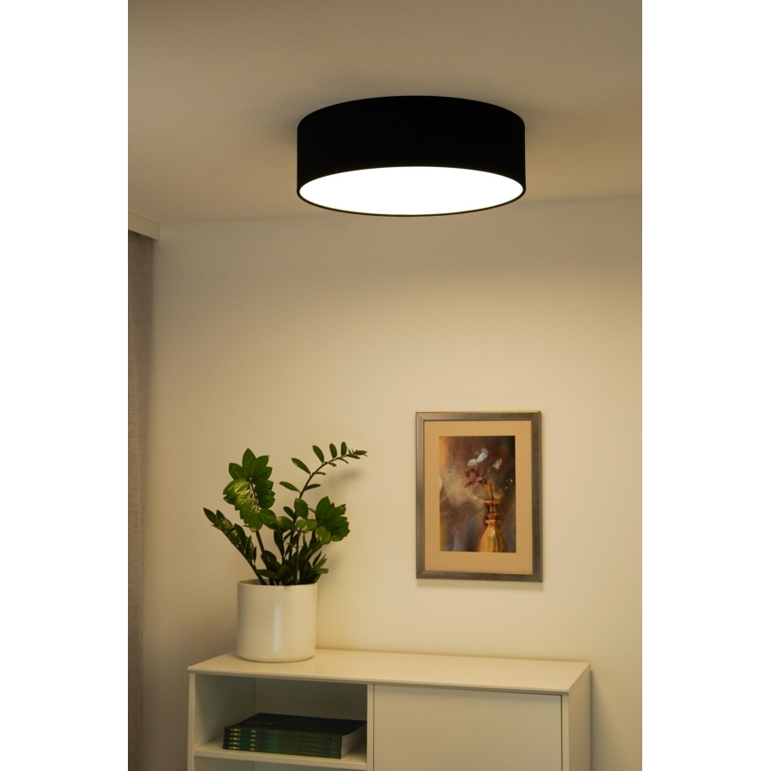 Duolla - Plafón LED CORTINA LED/26W/230V diá. 30 cm 4000K negro