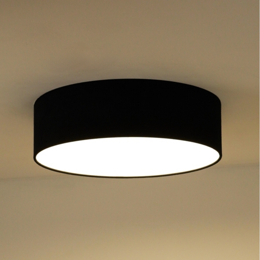 Duolla - Plafón LED CORTINA LED/26W/230V diá. 30 cm 4000K negro