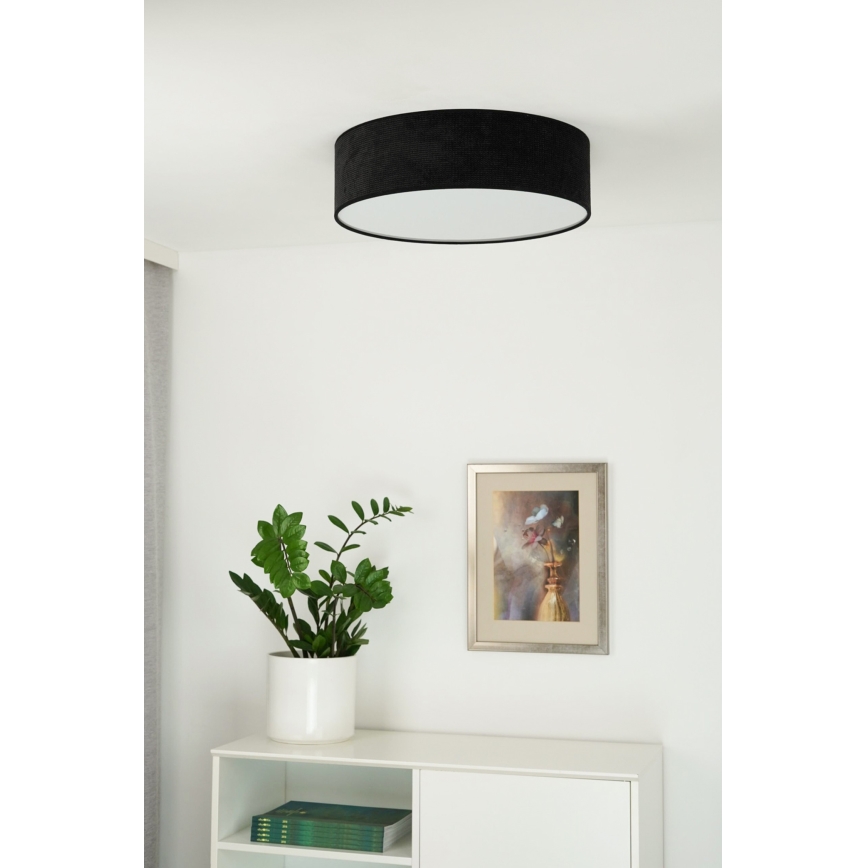 Duolla - Plafón LED CORTINA LED/26W/230V diá. 30 cm 4000K negro