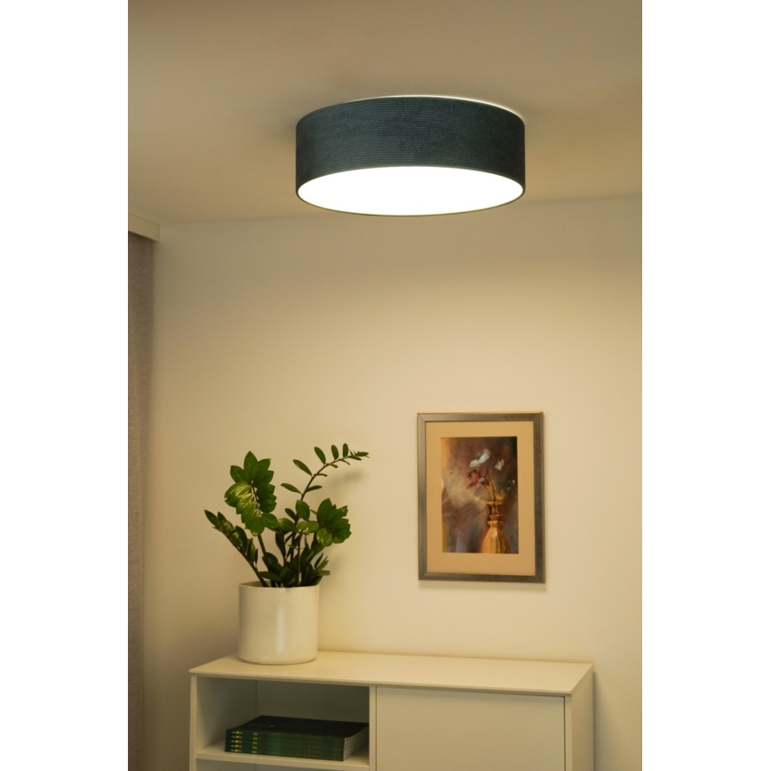 Duolla - Plafón LED CORTINA LED/26W/230V diá. 30 cm 4000K turquesa
