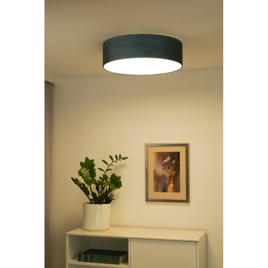 Duolla - Plafón LED CORTINA LED/26W/230V diá. 45 cm 4000K turquesa