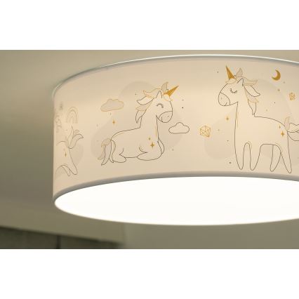 Duolla - Plafón LED infantil CORTINA LED/26W/230V diá. 40 cm 4000K