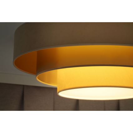 Duolla - Plafón LED LUNETA LED/26W/230V diá. 60 cm 4000K beige/dorado/color crema