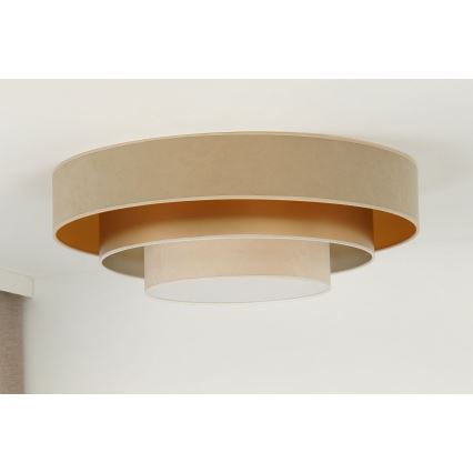 Duolla - Plafón LED LUNETA LED/26W/230V diá. 60 cm 4000K beige/dorado/color crema