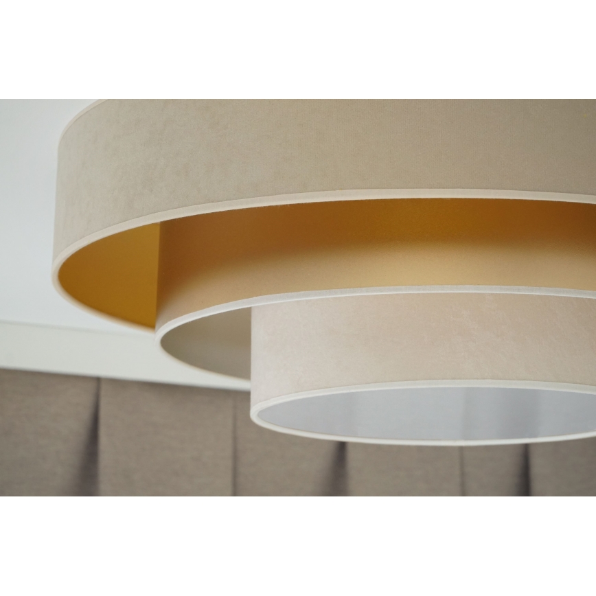 Duolla - Plafón LED LUNETA LED/26W/230V diá. 60 cm 4000K beige/dorado/color crema