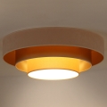 Duolla - Plafón LED LUNETA LED/26W/230V diá. 60 cm 4000K color crema/dorado/beige