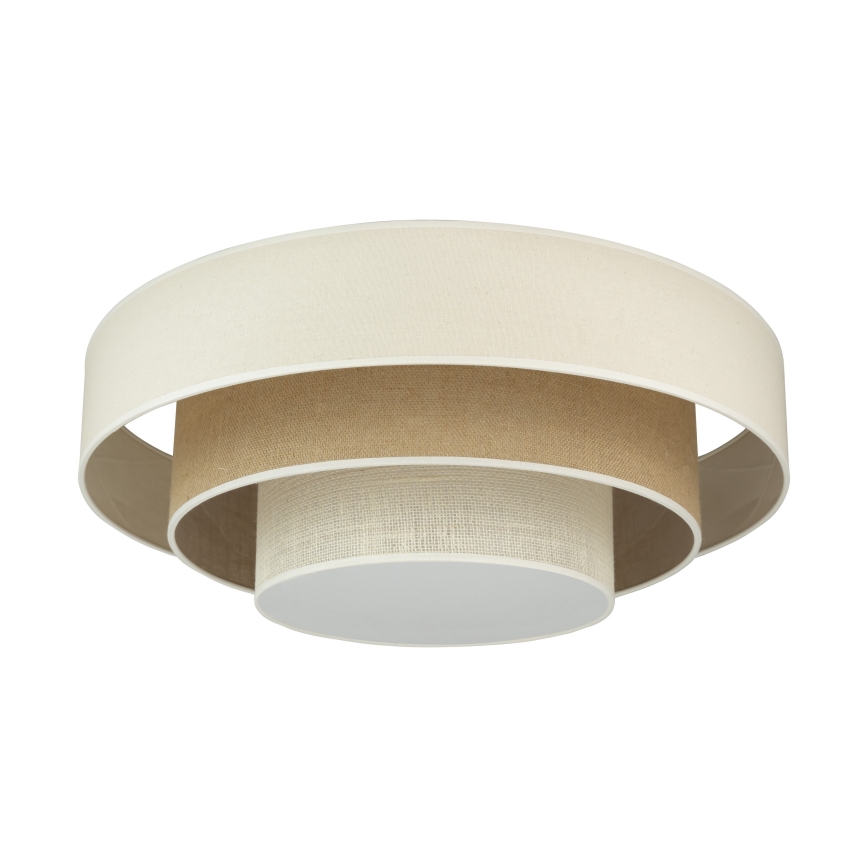 Duolla - Plafón LED LUNETA LED/26W/230V diá. 60 cm 4000K color crema/marrón