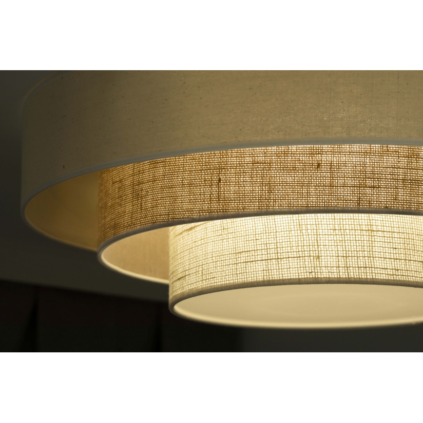 Duolla - Plafón LED LUNETA LED/26W/230V diá. 60 cm 4000K color crema/marrón