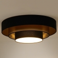 Duolla - Plafón LED LUNETA LED/26W/230V diá. 60 cm 4000K negro/dorado