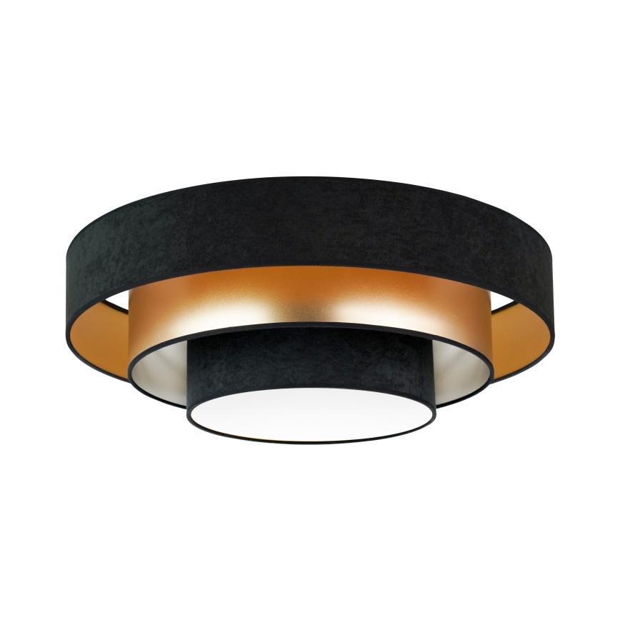 Duolla - Plafón LED LUNETA LED/26W/230V diá. 60 cm 4000K negro/dorado