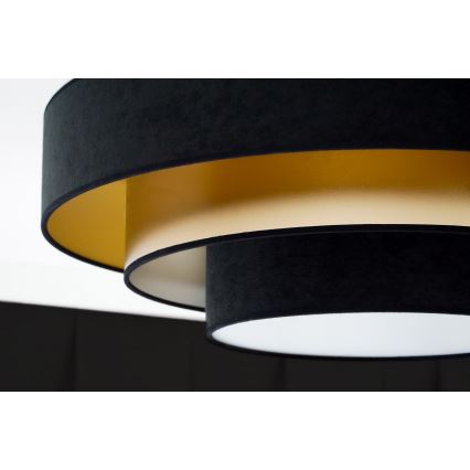Duolla - Plafón LED LUNETA LED/26W/230V diá. 60 cm 4000K negro/dorado