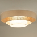 Duolla - Plafón LED LUNETA LED/26W/230V diá. 60 cm 4000K ratán/beige/marrón