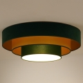 Duolla - Plafón LED LUNETA LED/26W/230V diá. 60 cm 4000K Verde/dorado