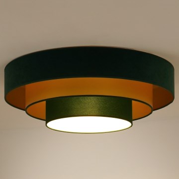 Duolla - Plafón LED LUNETA LED/26W/230V diá. 60 cm 4000K Verde/dorado