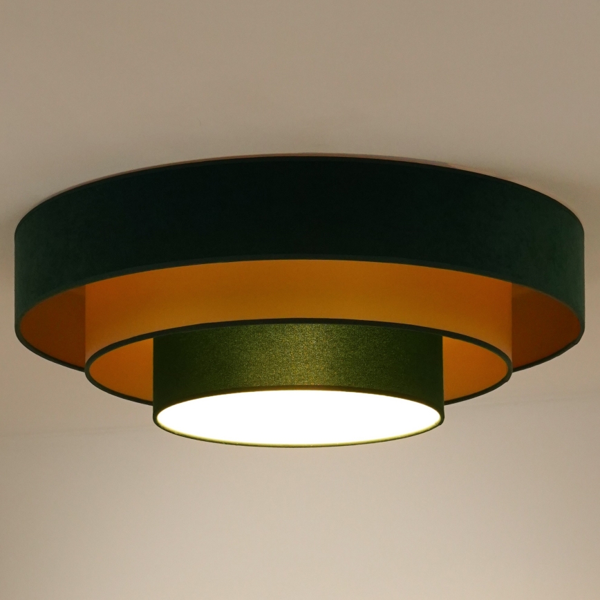Duolla - Plafón LED LUNETA LED/26W/230V diá. 60 cm 4000K Verde/dorado