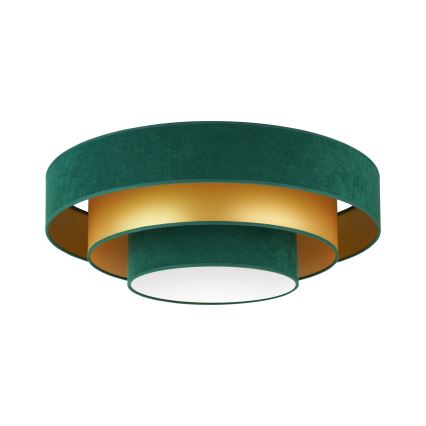 Duolla - Plafón LED LUNETA LED/26W/230V diá. 60 cm 4000K Verde/dorado