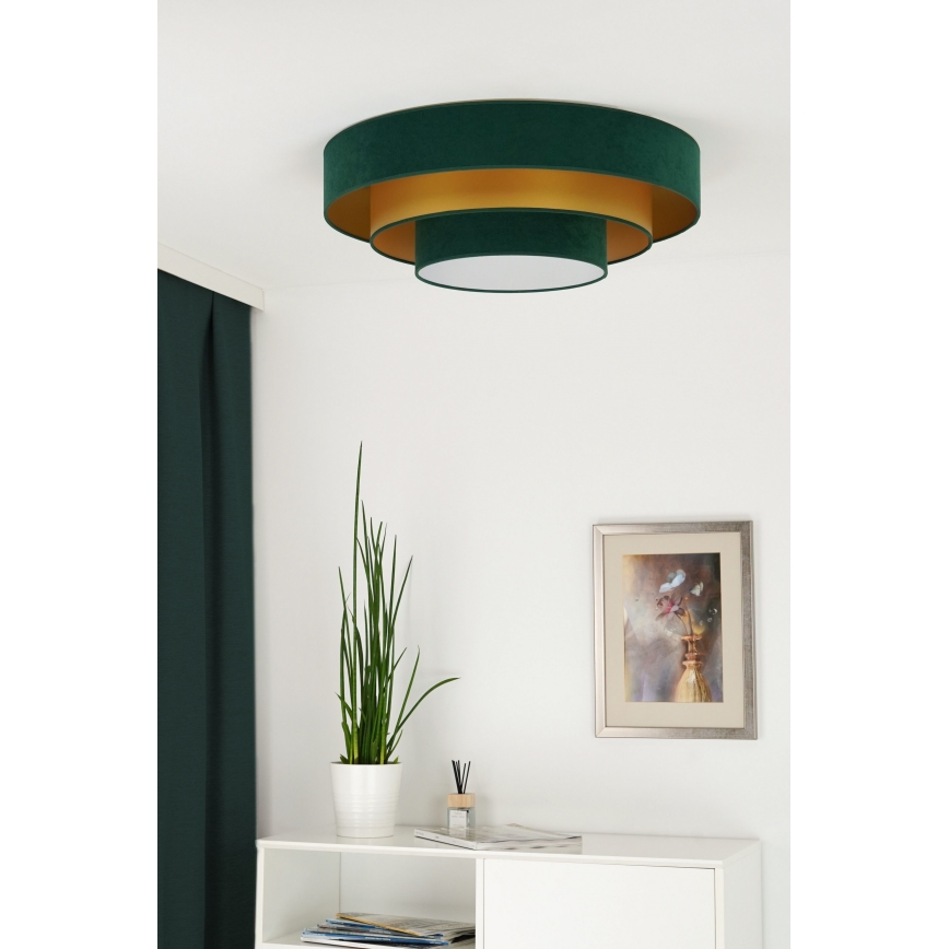 Duolla - Plafón LED LUNETA LED/26W/230V diá. 60 cm 4000K Verde/dorado