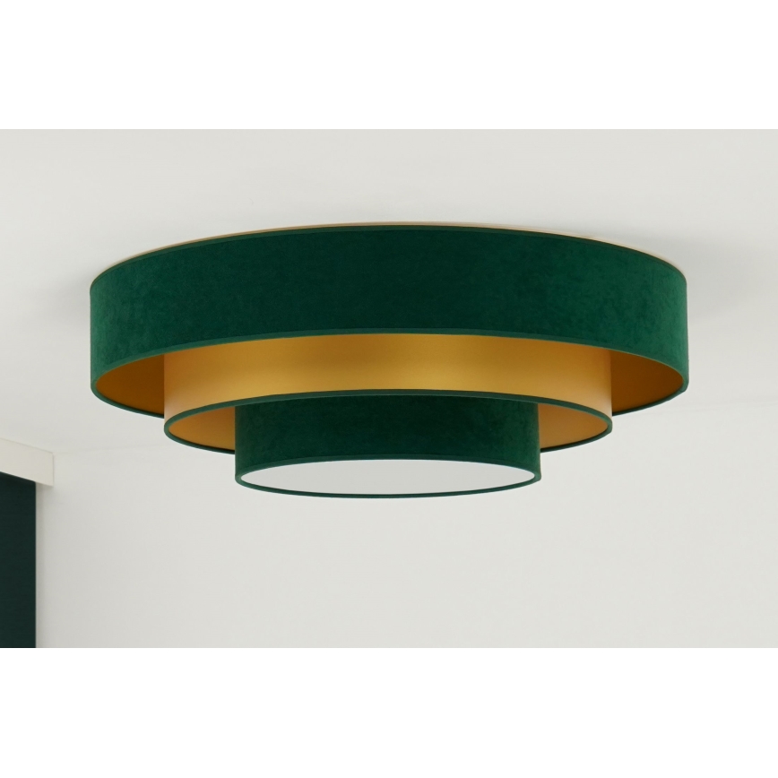 Duolla - Plafón LED LUNETA LED/26W/230V diá. 60 cm 4000K Verde/dorado