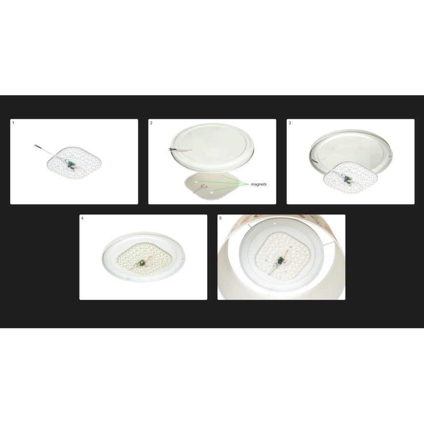 Duolla - Plafón LED LUNETA LED/26W/230V diá. 60 cm 4000K Verde/dorado